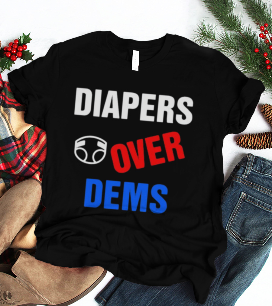 DIAPERS Icon OVER DEMS Political T-Shirt