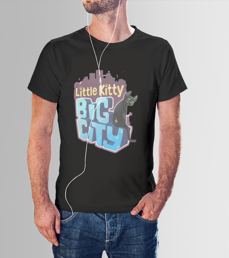 Little Kitty Big City Playful Cat Adventure T-Shirt