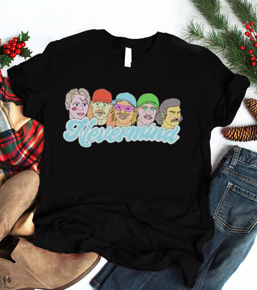 Nevermind Between You And Me Illustrated Faces T-Shirt