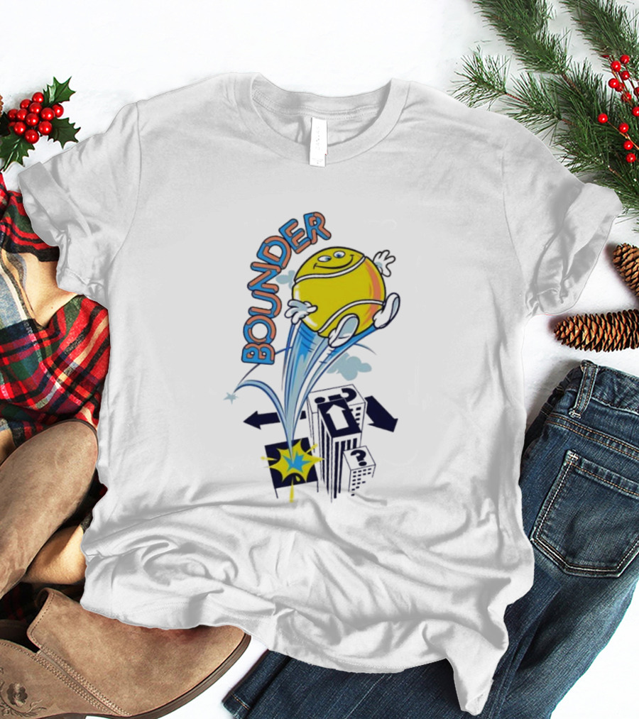 BOUNDING YELLOW CHARACTER ROOFTOP ADVENTURE T-Shirt