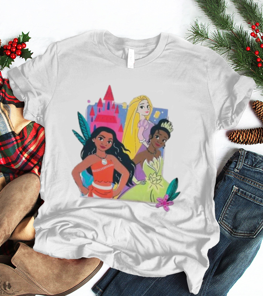 Disney Princess Moana Rapunzel Tiana T-Shirt