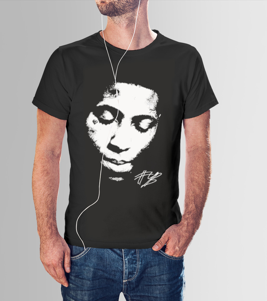 Never Broke Again Lonely Child NBA YoungBoy Signature Black And White Face T-Shirt