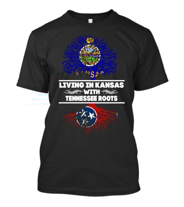 Kansas Heritage Meets Tennessee Connection With State Flag Roots T-Shirt