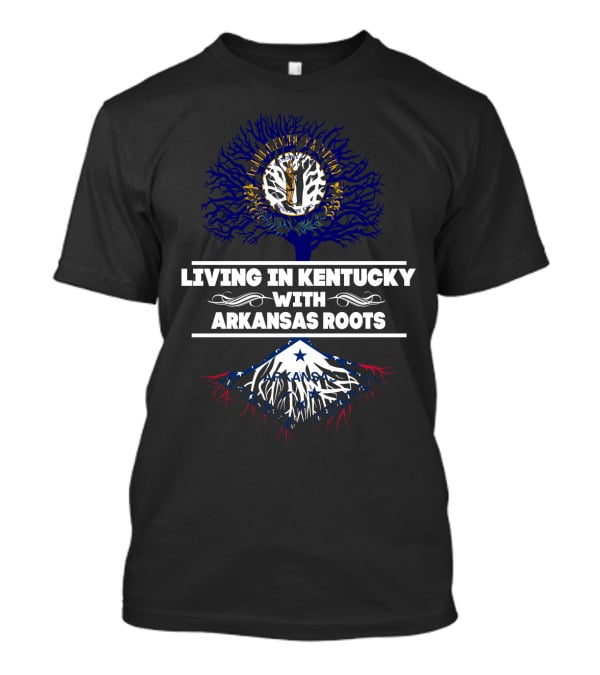 Kentucky And Arkansas Heritage Tree Design With State Roots Connection T-Shirt