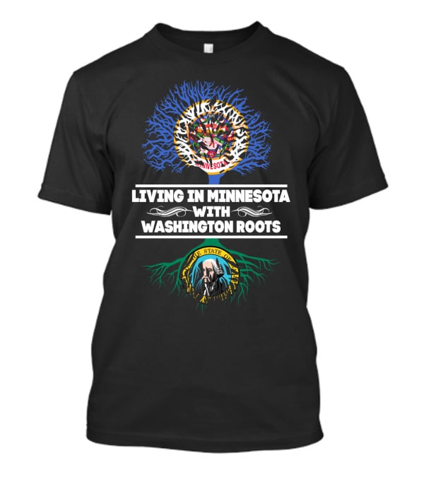 Minnesota Tree Lifestyle Highlighting Washington Heritage With State Seals T-Shirt