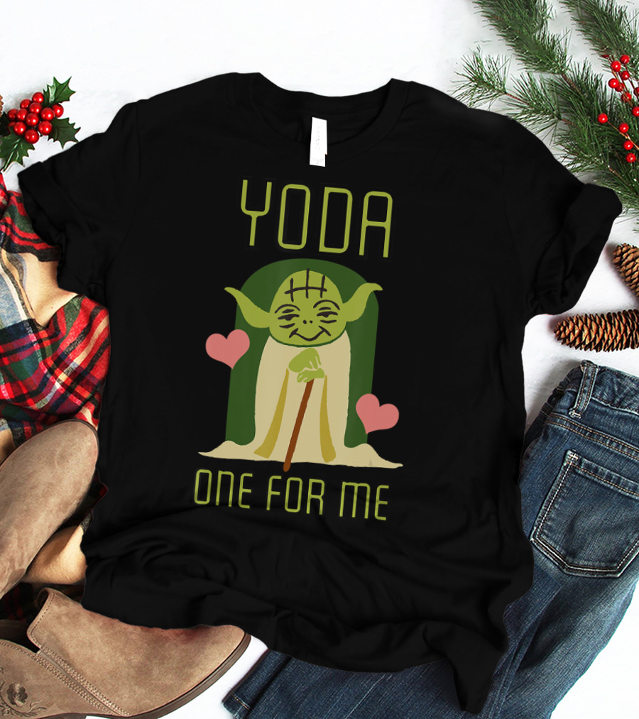 Star Wars The Mandalorian Yoda One For Me Hearts T-Shirt