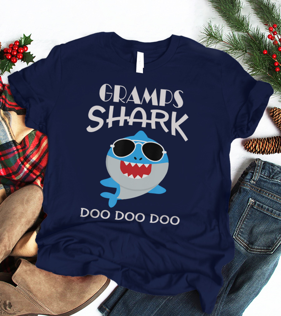 Gramps Shark Sunglasses With Doo Doo Doo Lyrics T-Shirt