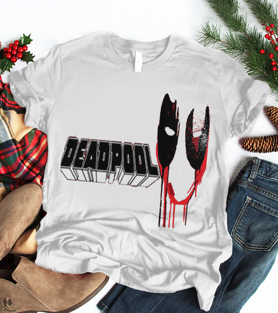 Deadpool Marvel Dripping Mask T-Shirt