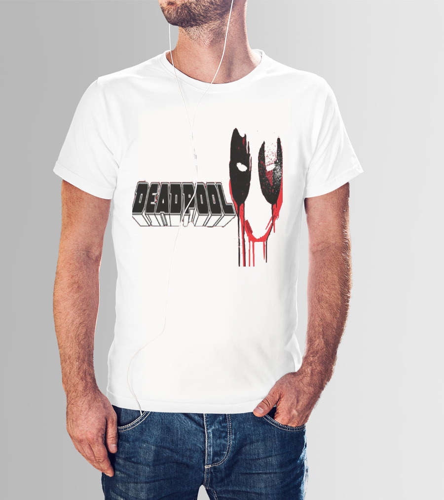 Deadpool Marvel Dripping Mask T-Shirt