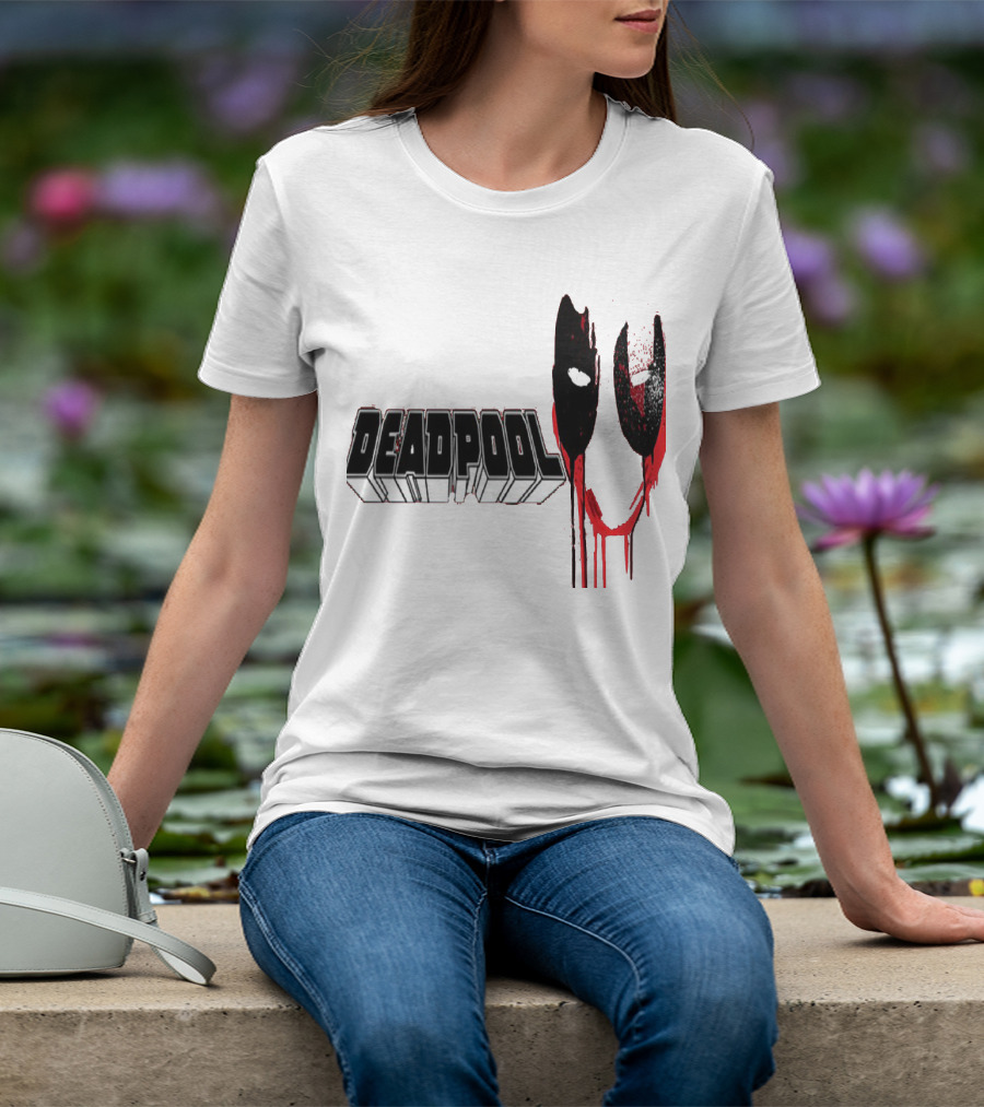 Deadpool Marvel Dripping Mask T-Shirt