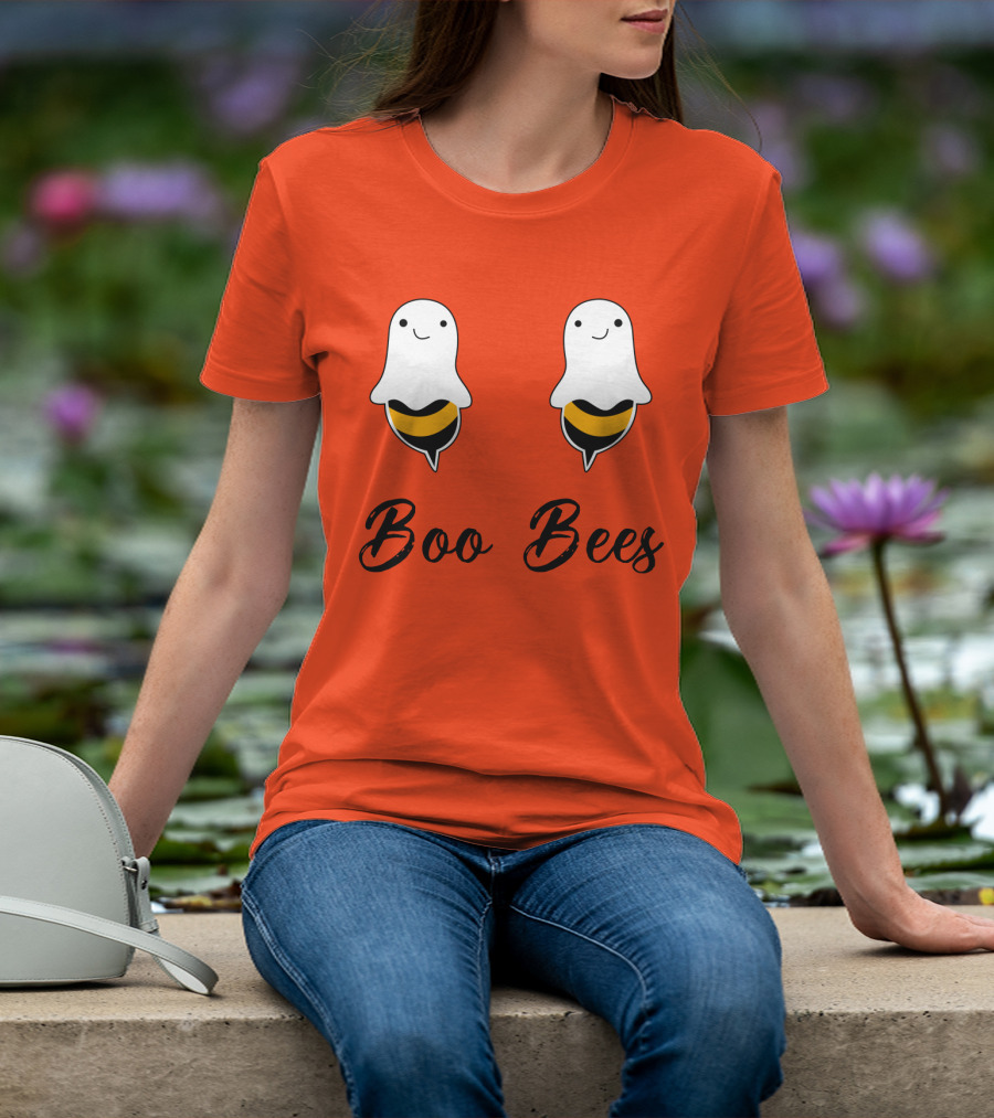 Boo Bees Funny Ghost Bee Pun Halloween T-Shirt