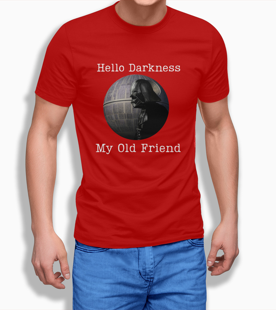 Darth Vader Hello Darkness My Old Friend Death Star T-Shirt