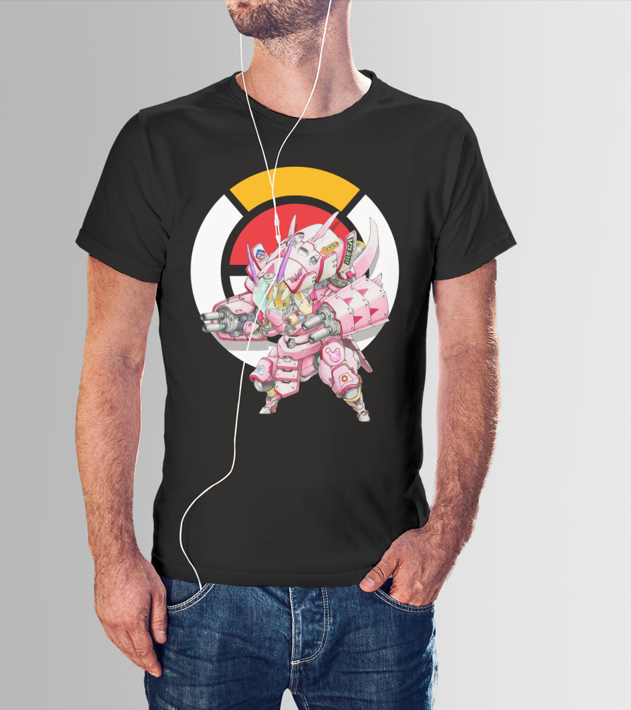 POKEMON X OVERWATCH LOPUNNY X GOLISOPOD MECH FUSION T-Shirt