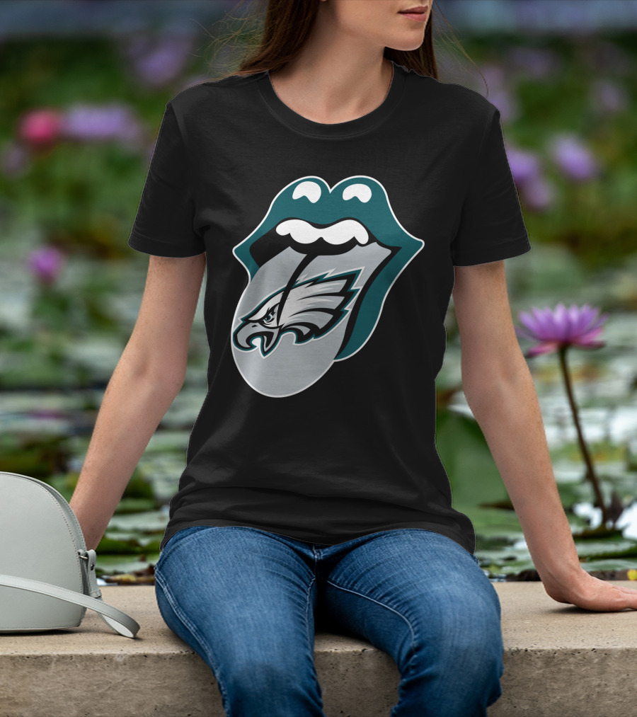 Rolling Stones Philadelphia Eagles Inspired Tongue T-Shirt
