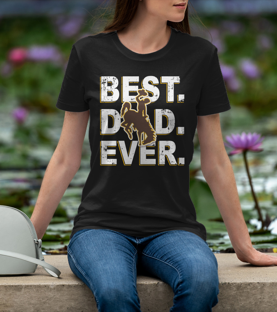 Best Dad Ever Rodeo Cowboy Silhouette T-Shirt