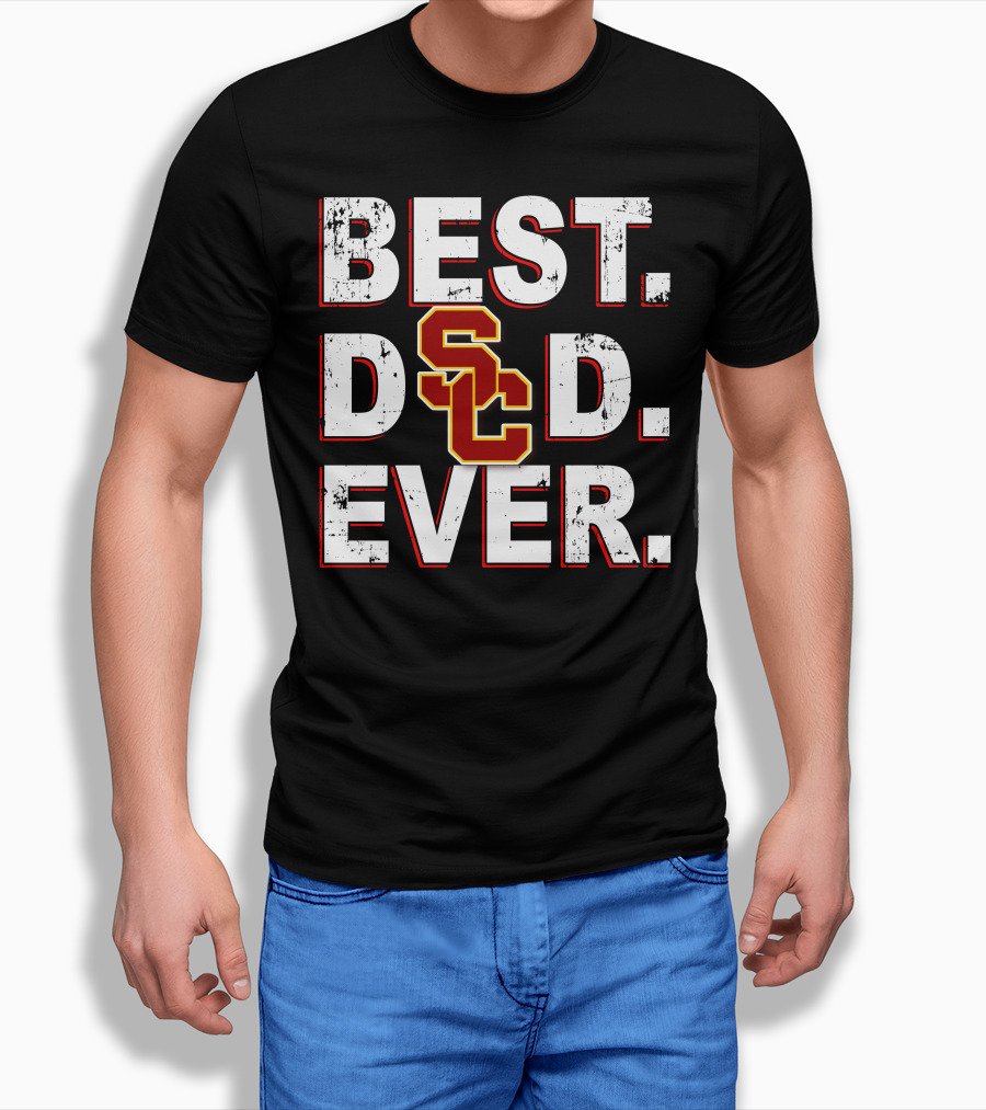 Best Dad Ever Sc Trojans Football T-Shirt