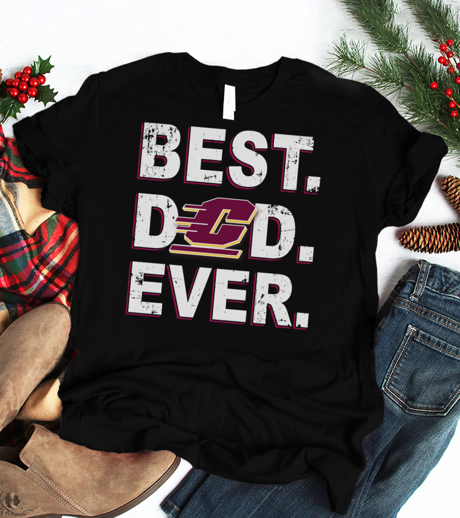 Best Dad Ever Central Michigan Chippewas T-Shirt