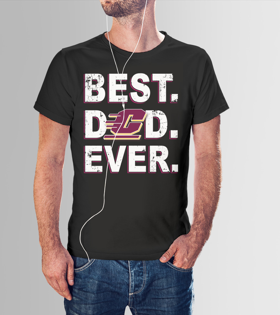 Best Dad Ever Central Michigan Chippewas T-Shirt