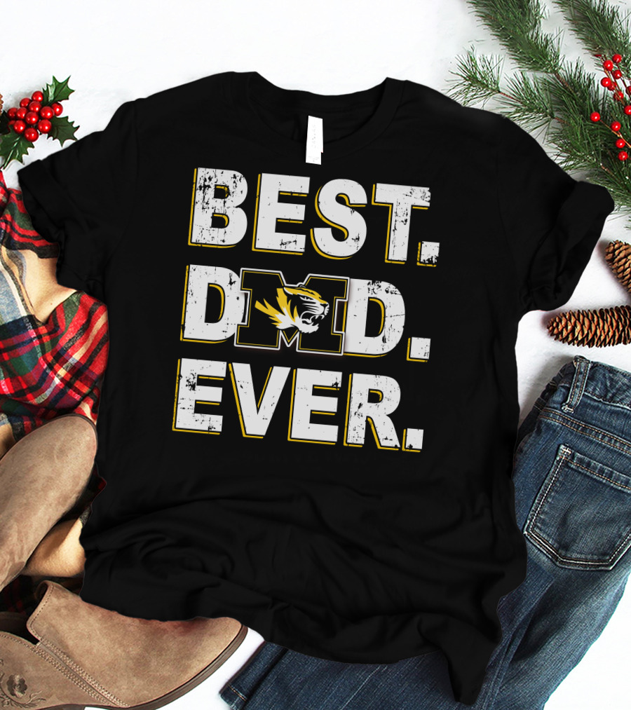 Best Dad Ever Mizzou Tigers T-Shirt