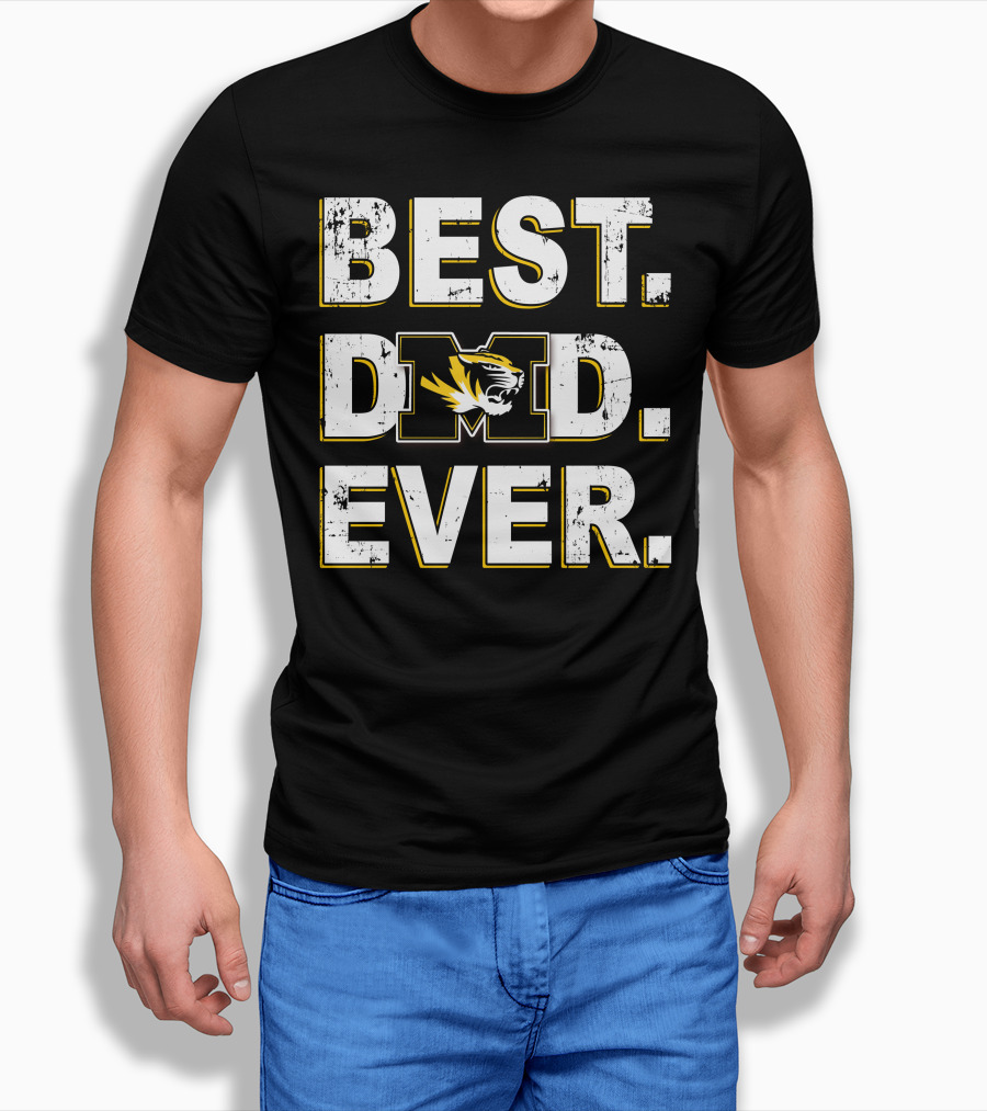 Best Dad Ever Mizzou Tigers T-Shirt