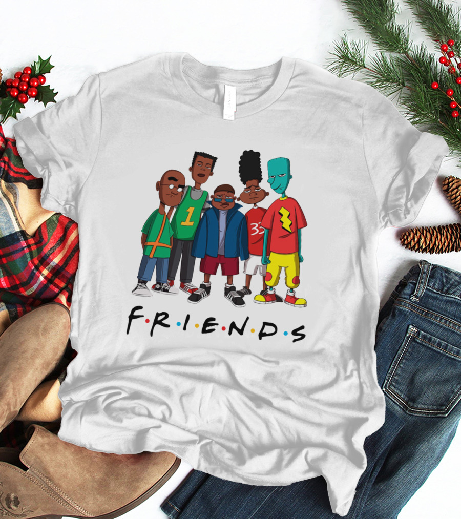 F.R.I.E.N.D.S Characters With 90s Animated T-Shirt