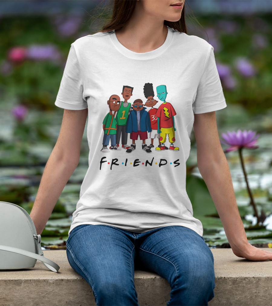 F.R.I.E.N.D.S Characters With 90s Animated T-Shirt