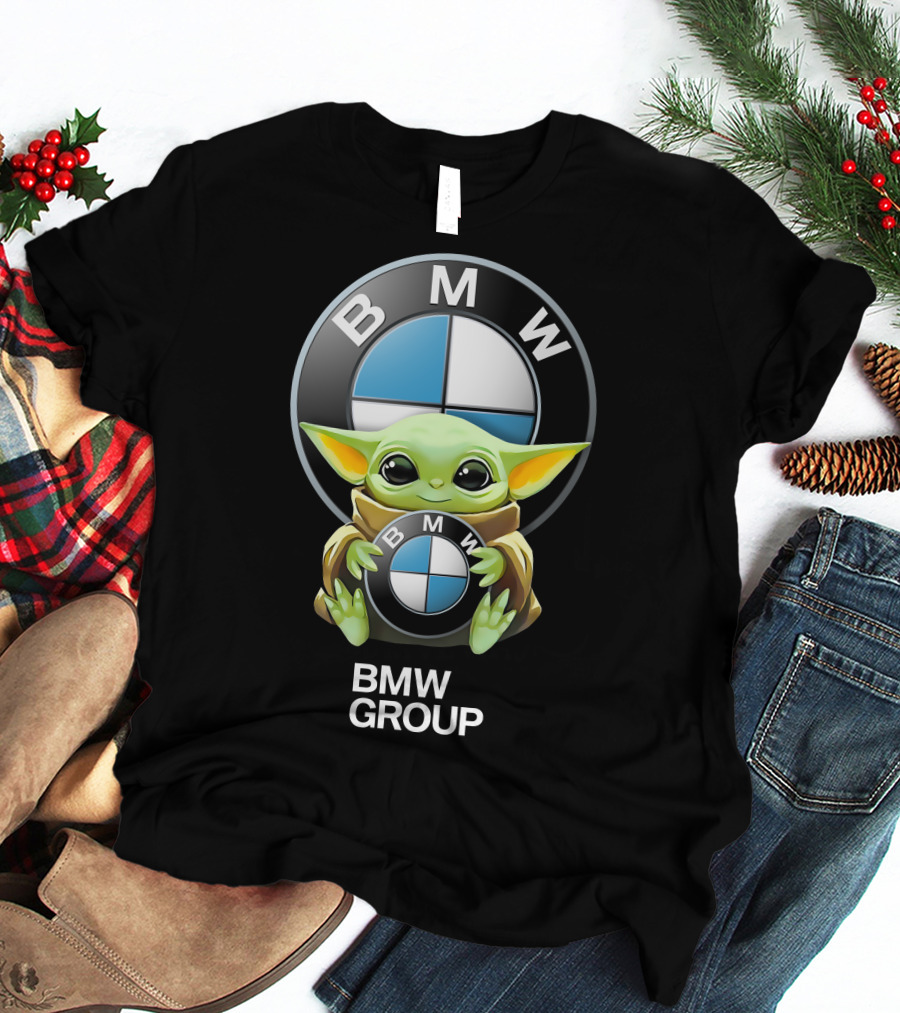 BMW Group Star Wars Baby Yoda Hug BMW T-Shirt