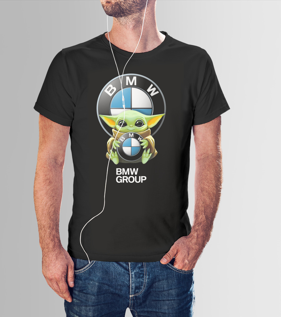 BMW Group Star Wars Baby Yoda Hug BMW T-Shirt