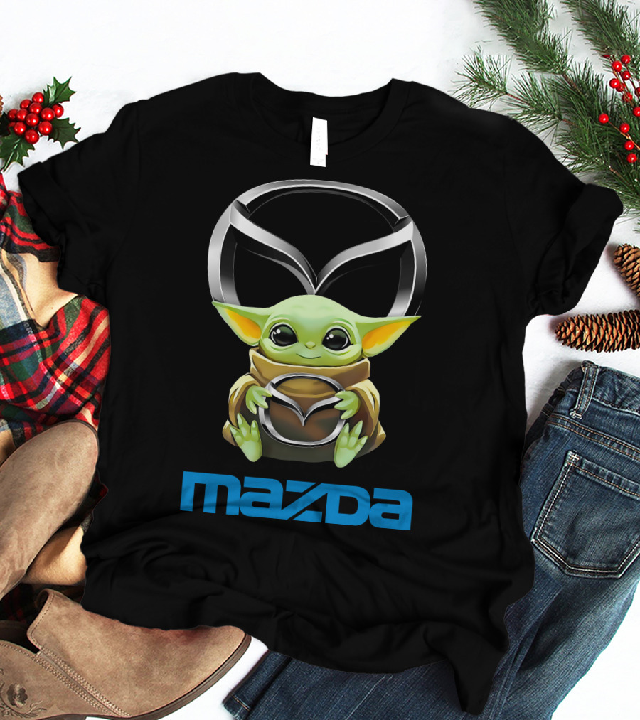 Star Wars Baby Yoda Holding Mazda T-Shirt