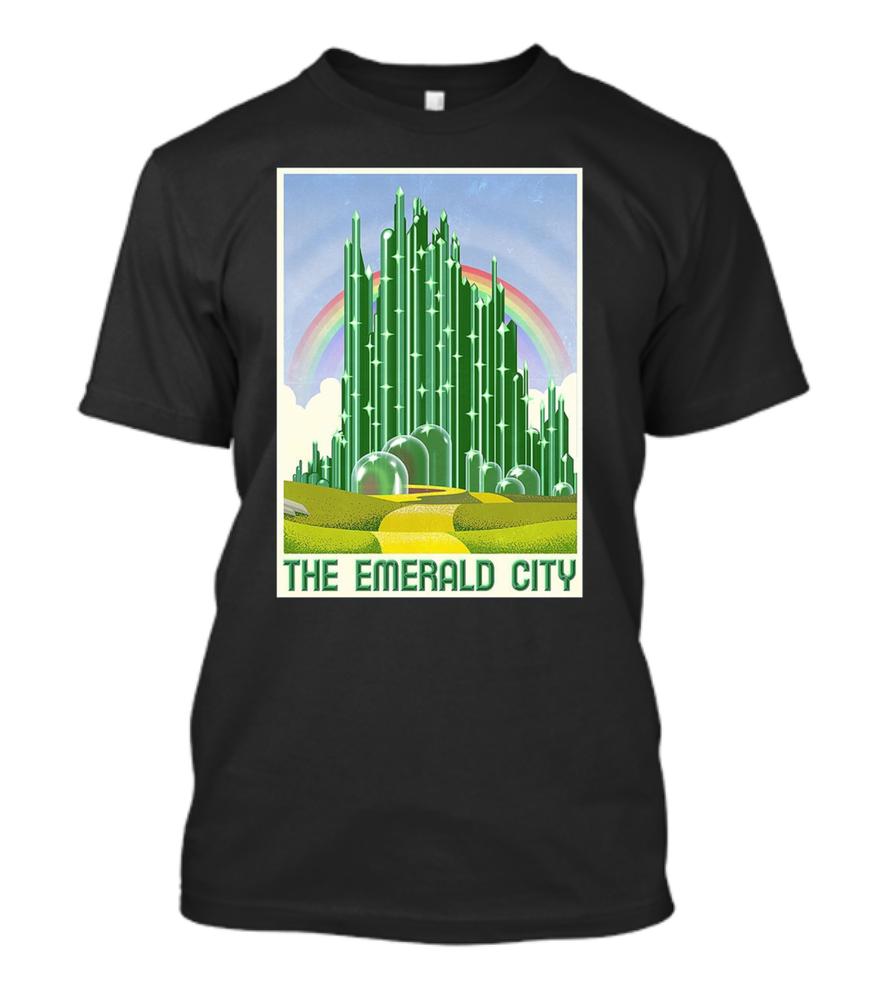 The Emerald City Landmarks Rainbow Road Journey T-Shirt