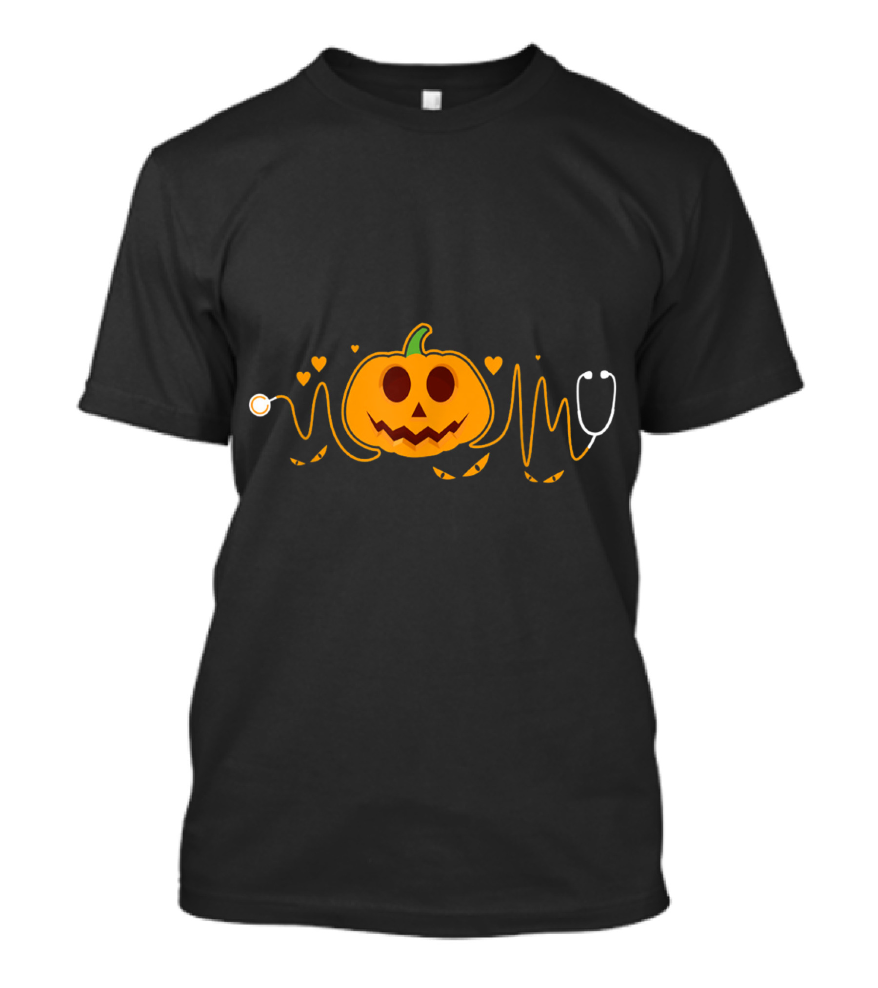 Nurse Doctor Stethoscope Pumpkin Halloween Funny Nursing T-Shirt