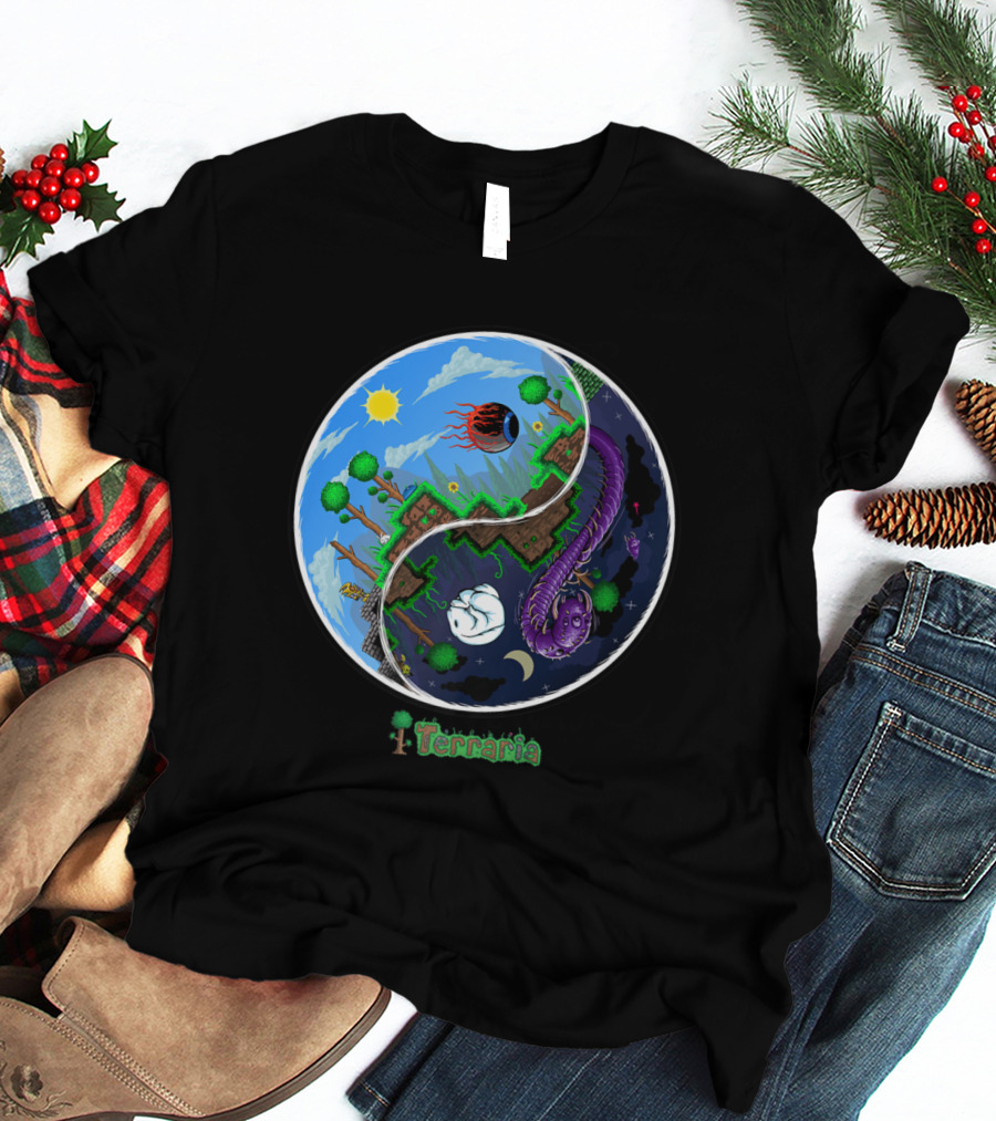 Terraria Night And Day Ying Yang Adventure T-Shirt
