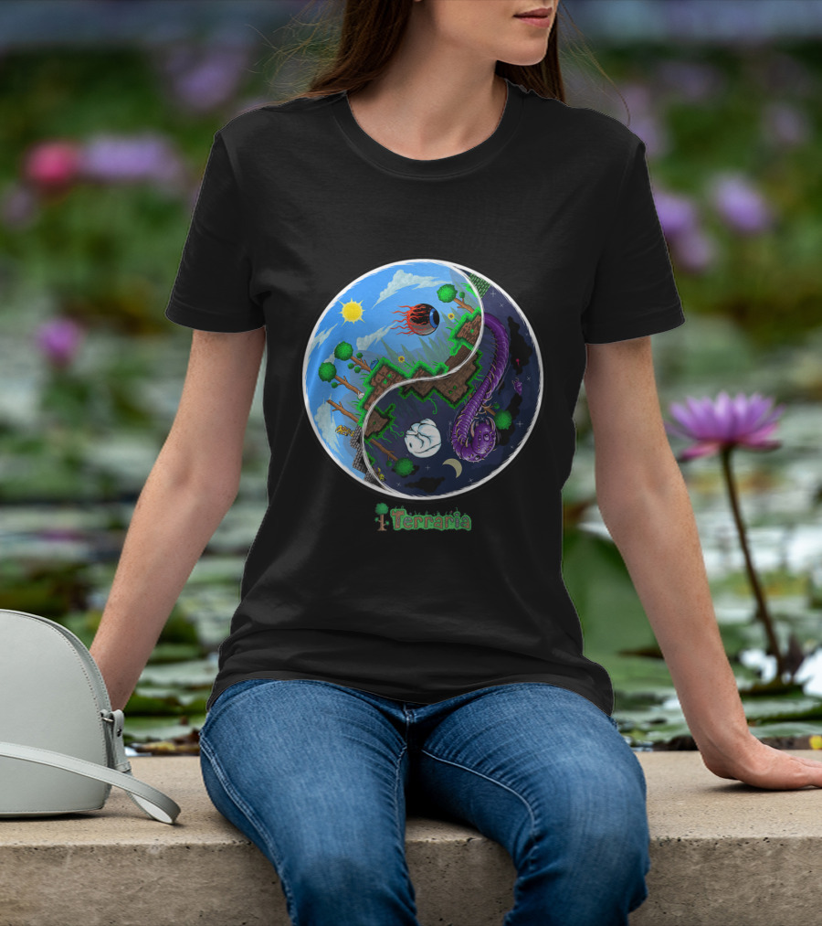 Terraria Night And Day Ying Yang Adventure T-Shirt