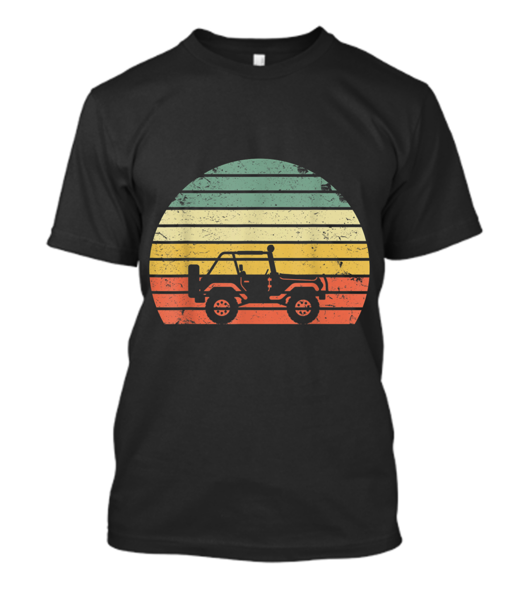 Vintage 70s Sunset Off Road Jeep Adventure T-Shirt