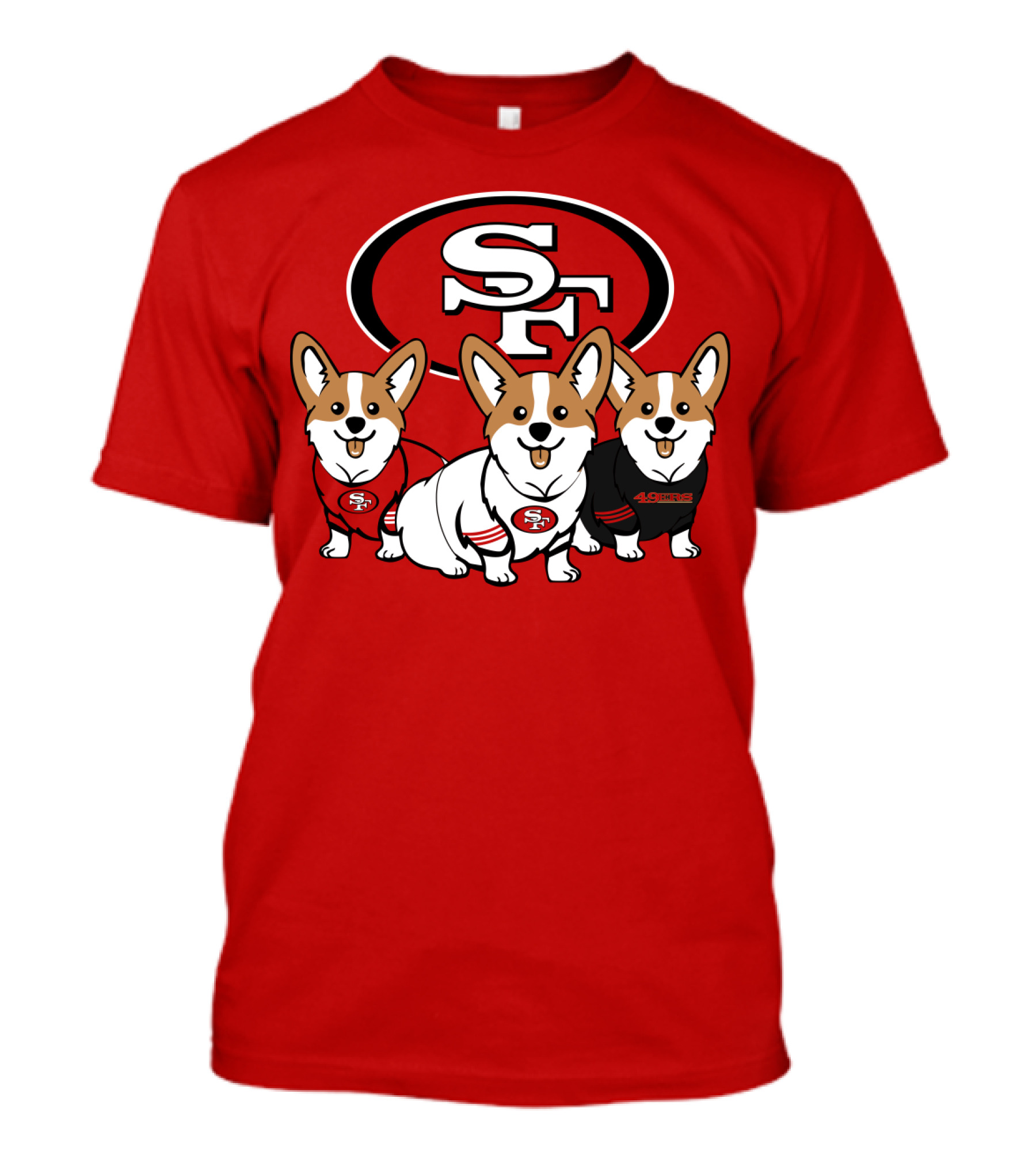 San Francisco 49ers Corgi  T-Shirt