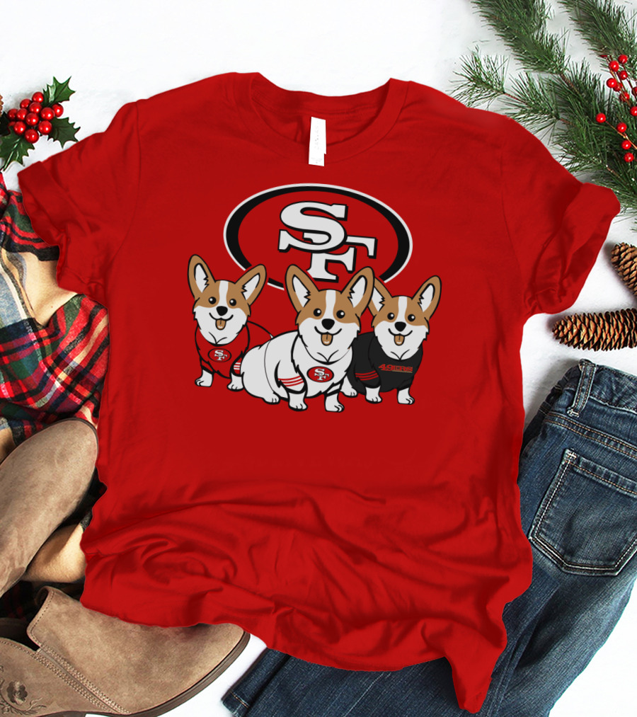 San Francisco 49ers Corgi  T-Shirt