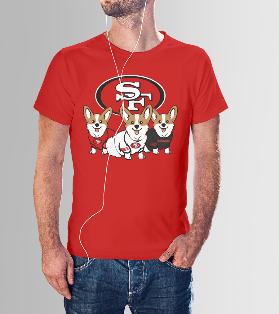 San Francisco 49ers Corgi  T-Shirt