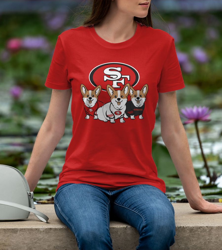 San Francisco 49ers Corgi  T-Shirt