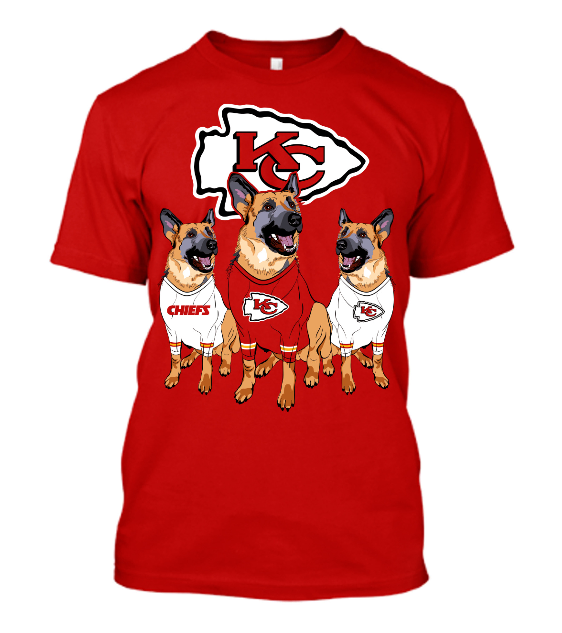 Kansas City Chiefs  German Shepherd T-Shirt