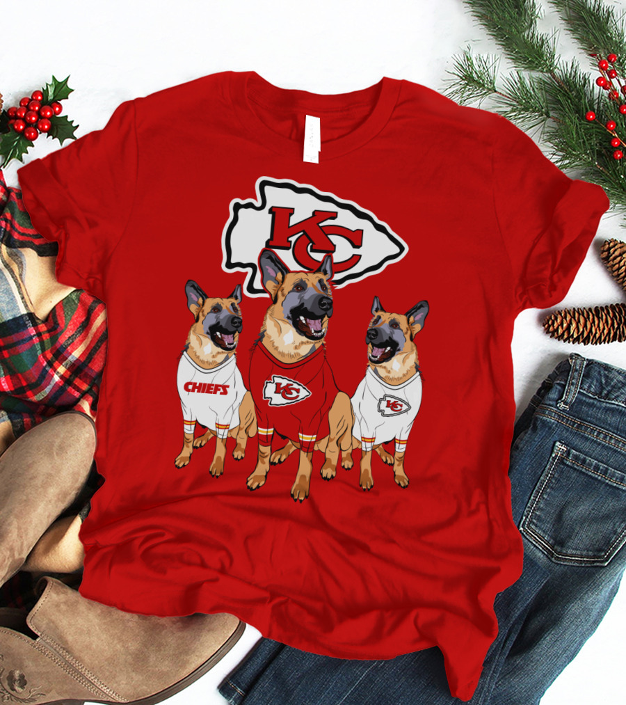 Kansas City Chiefs  German Shepherd T-Shirt