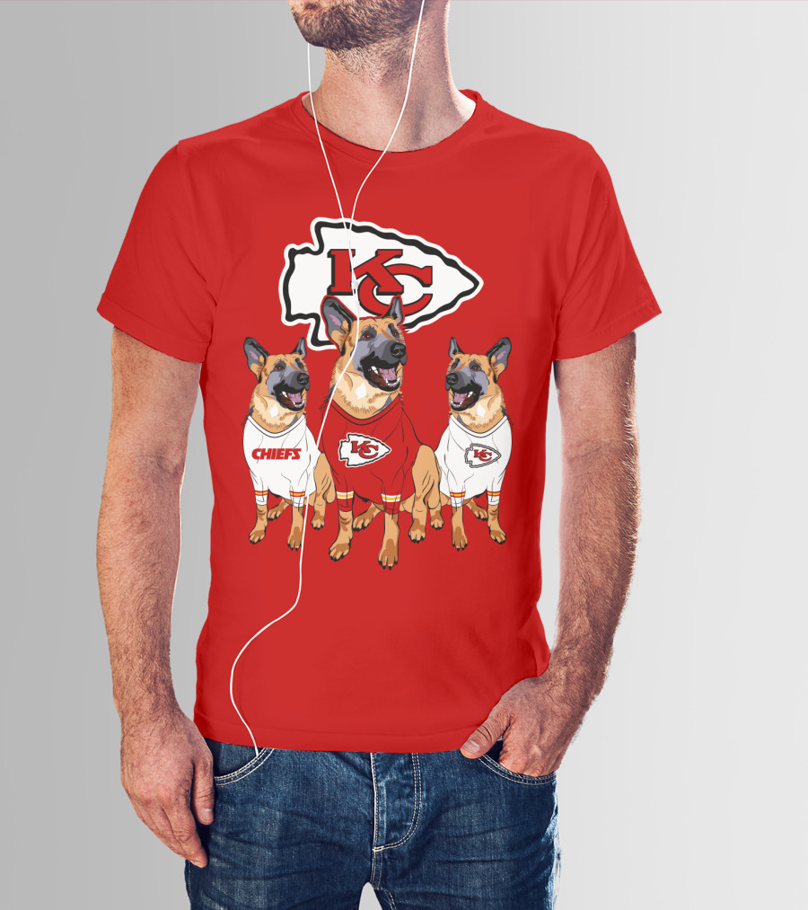 Kansas City Chiefs  German Shepherd T-Shirt