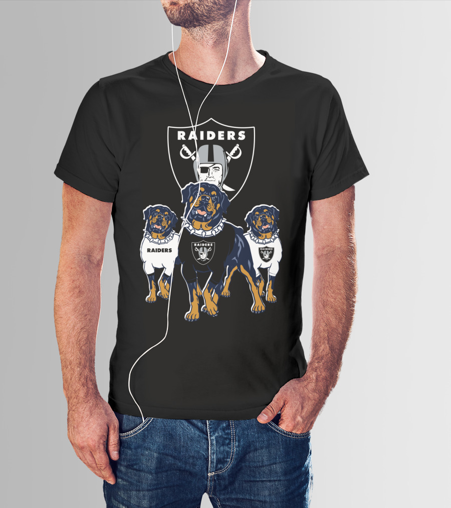 Las Vegas Raiders Rottweiler T-Shirt