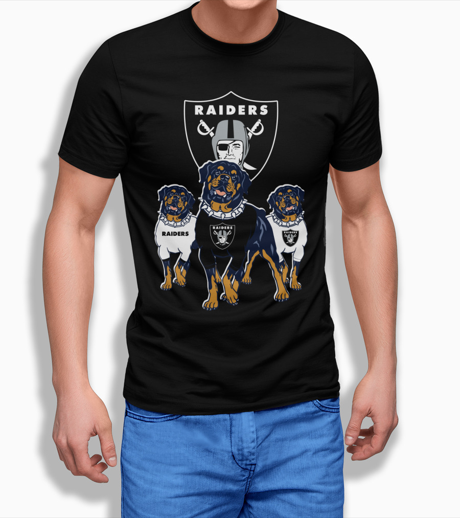 Las Vegas Raiders Rottweiler T-Shirt