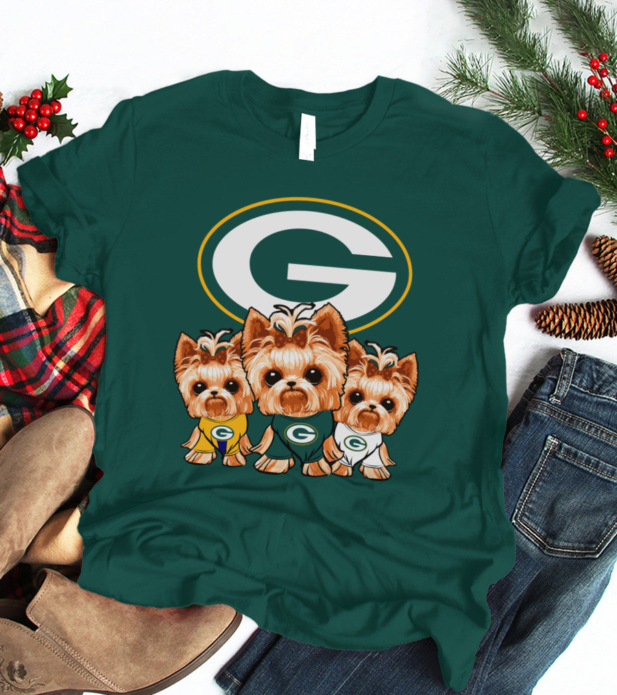Green Bay Packers Yorkie Trio T-Shirt