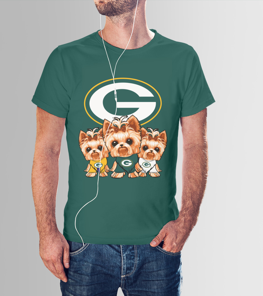Green Bay Packers Yorkie Trio T-Shirt