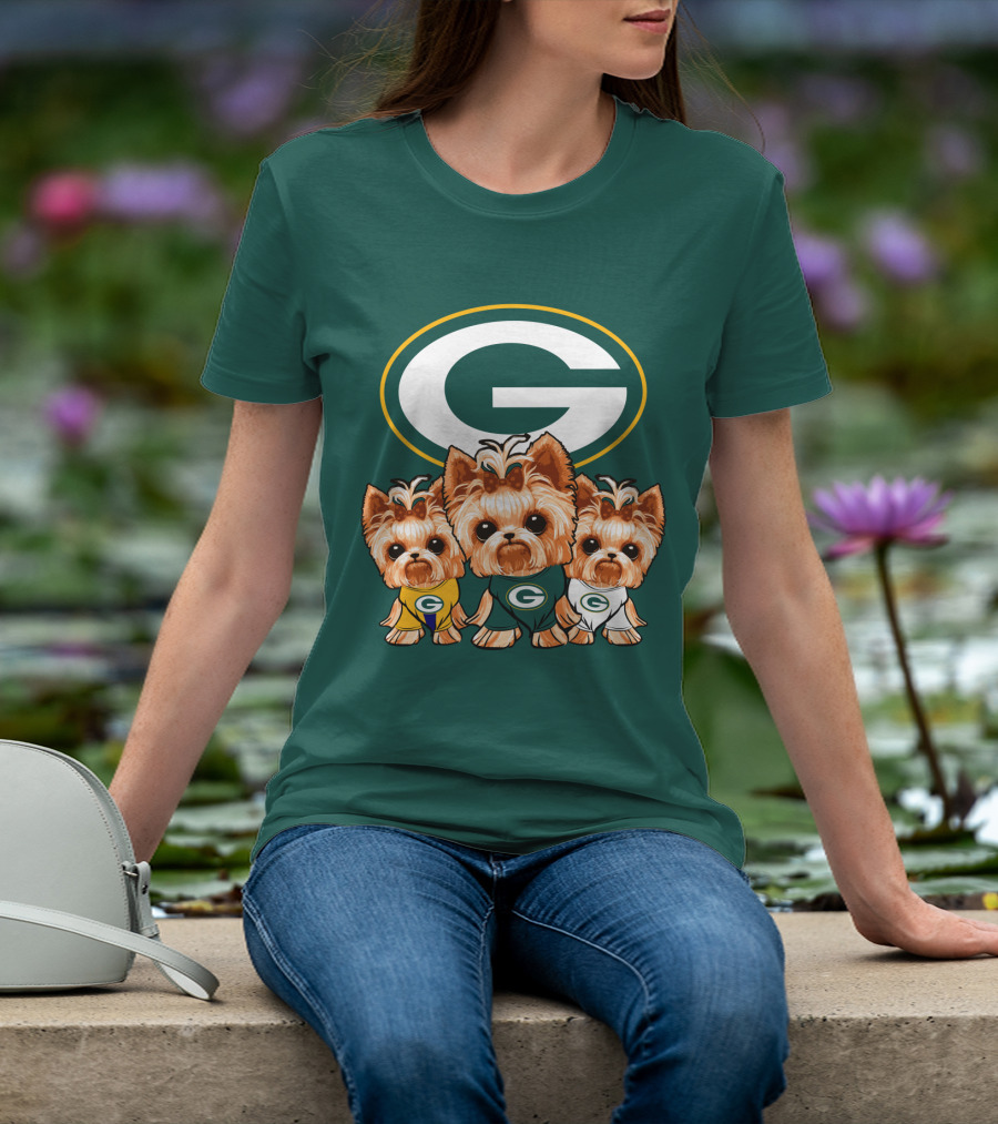 Green Bay Packers Yorkie Trio T-Shirt