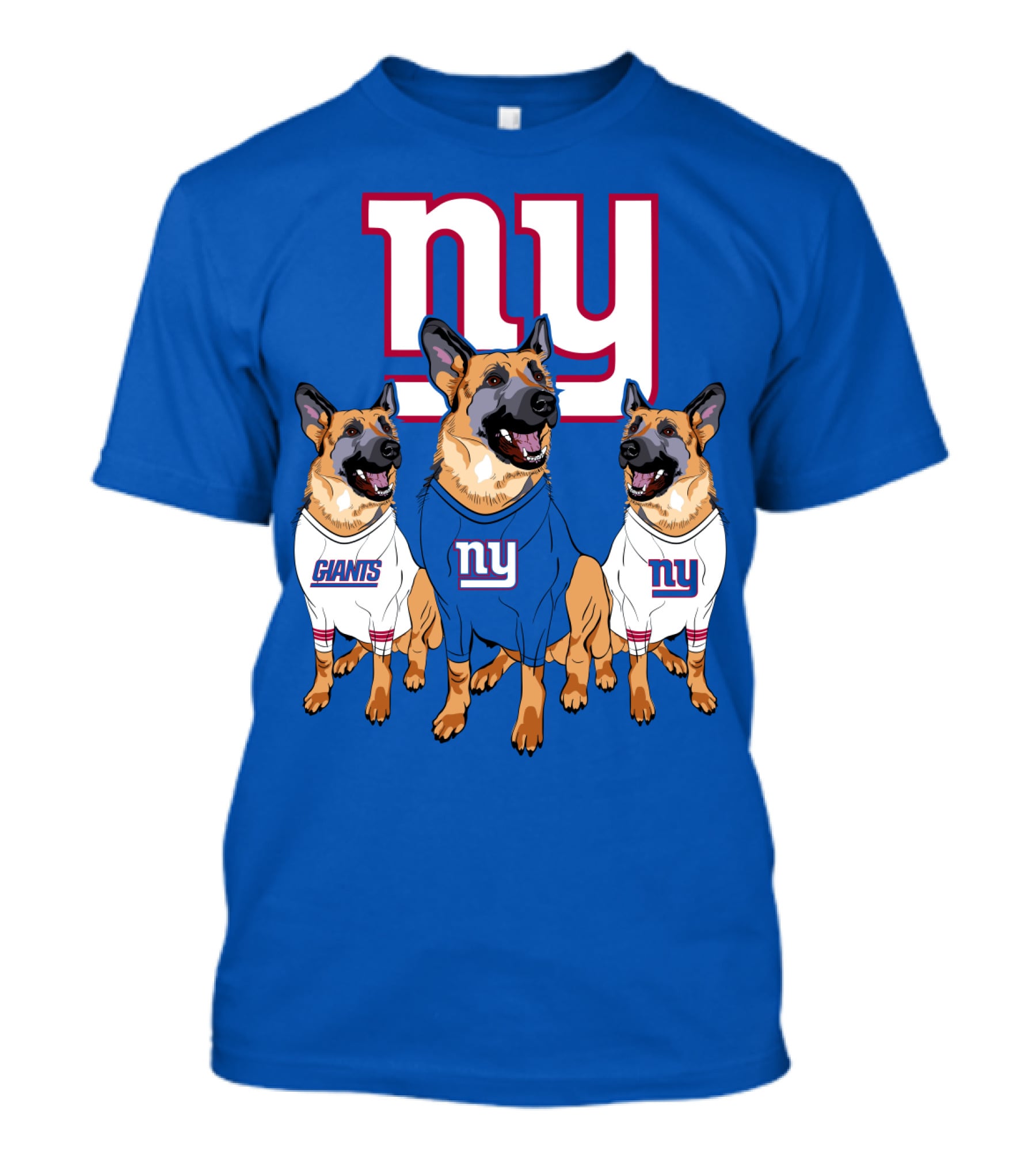 New York Giants German Shepherd Trio T-Shirt