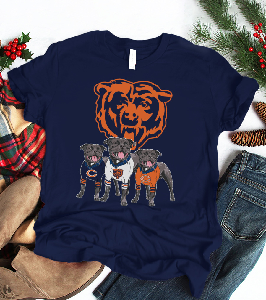 Chicago Bears Pitbull Lovers Football Team Spirit T-Shirt
