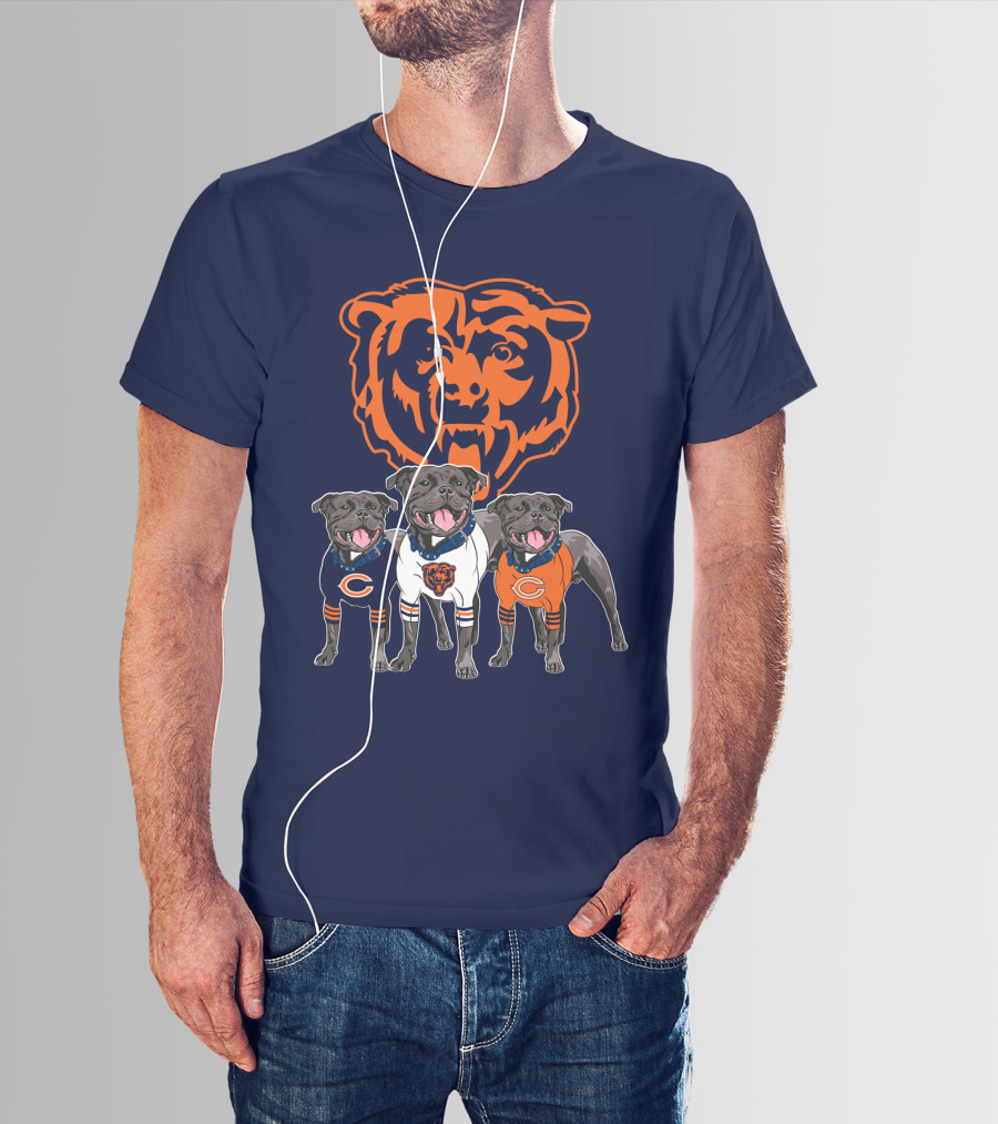 Chicago Bears Pitbull Lovers Football Team Spirit T-Shirt