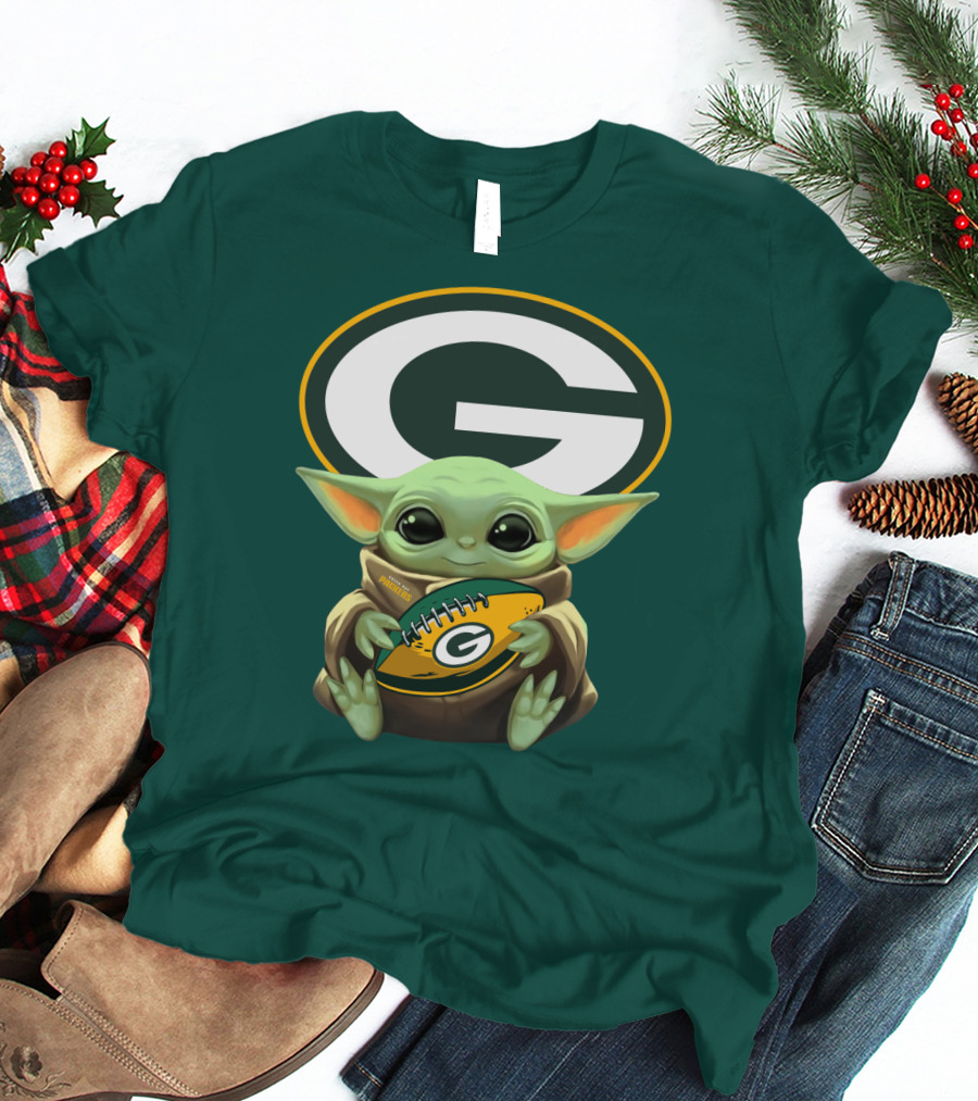 Grogu Green Bay Packers Football Fan T-Shirt